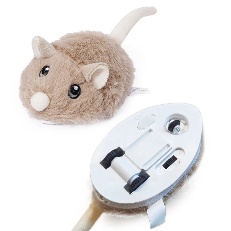 Electric Interactive Mouse Cat Toys Funny Plush Toy Smart Pet Interactive Movement Toys Fast Moving Pet Cat Accessories