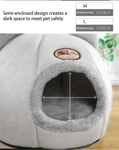 Cozy Cave Indoor Pet Bed Winter Warm Hideaway for Cats & Small Dogs