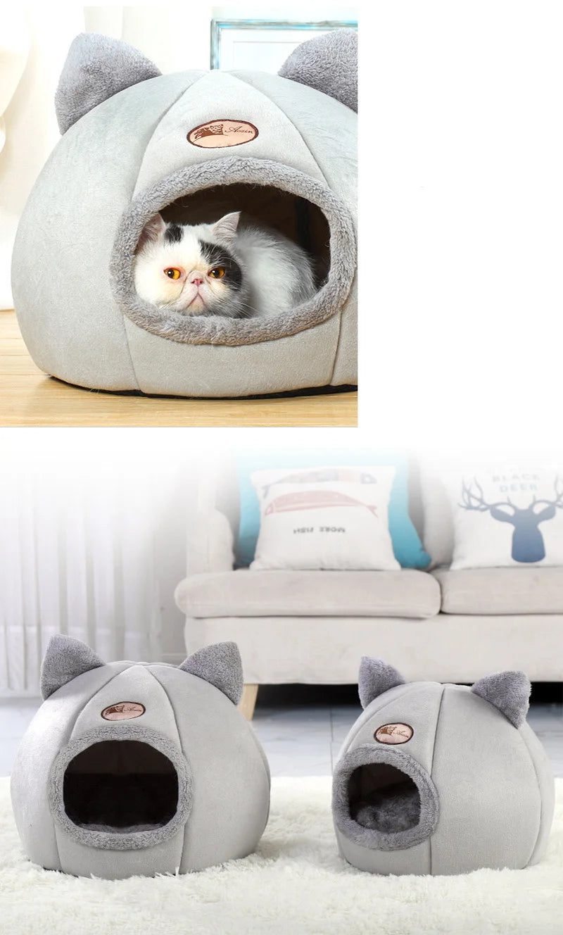 Cozy Cave Indoor Pet Bed Winter Warm Hideaway for Cats & Small Dogs