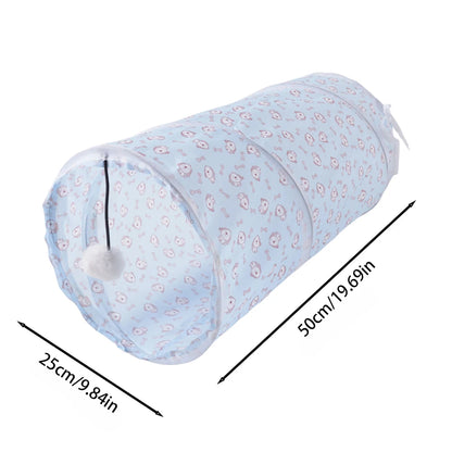 Cat Tunnel Pet Tube Collapsible Play Toy Indoor Outdoor Kitty Puppy Toys for Puzzle Exercising Hiding Training