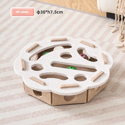 Cat toy bell balls Dig hole funny box felt maze hole Interactive Cats Game self-exciting tool kitten pet cat puzzle teasing cat