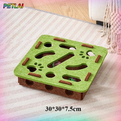 Cat toy bell balls Dig hole funny box felt maze hole Interactive Cats Game self-exciting tool kitten pet cat puzzle teasing cat