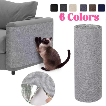Self-Adhesive Trimmable Cat Scratching Mat Furniture & Wall Protector