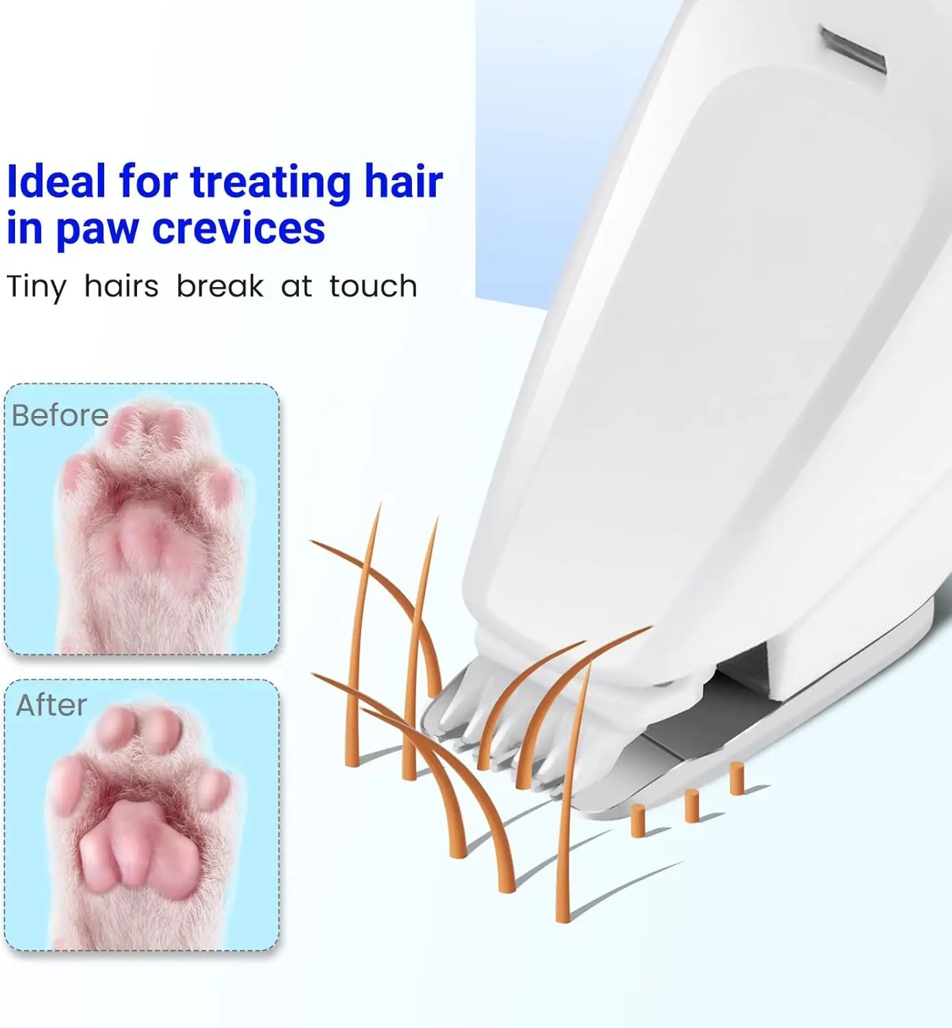 Portable Dog Paw Trimmer with Led Light Rechargeable Cordless Nail Grinder Shaver for Cats And Other Pets Nail Grooming Tools