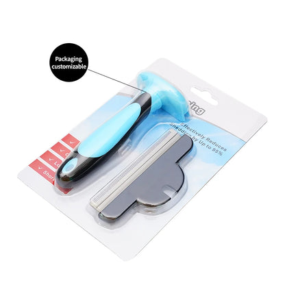 Stainless Steel Pet Dematting Comb for Dogs & Cats - Deshedding Undercoat Rake Brush with Dense Teeth - Professional Grooming To