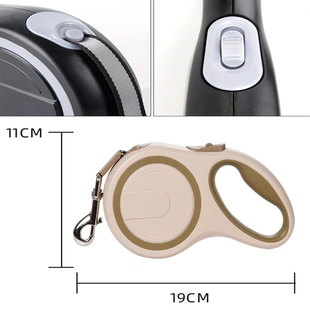 5M/8M Retractable Big Dog Leash Automatic Sturdy Nylon Rope Color Blocking Walking Hiking Strong Leash 50KG Large Pet Accessorie