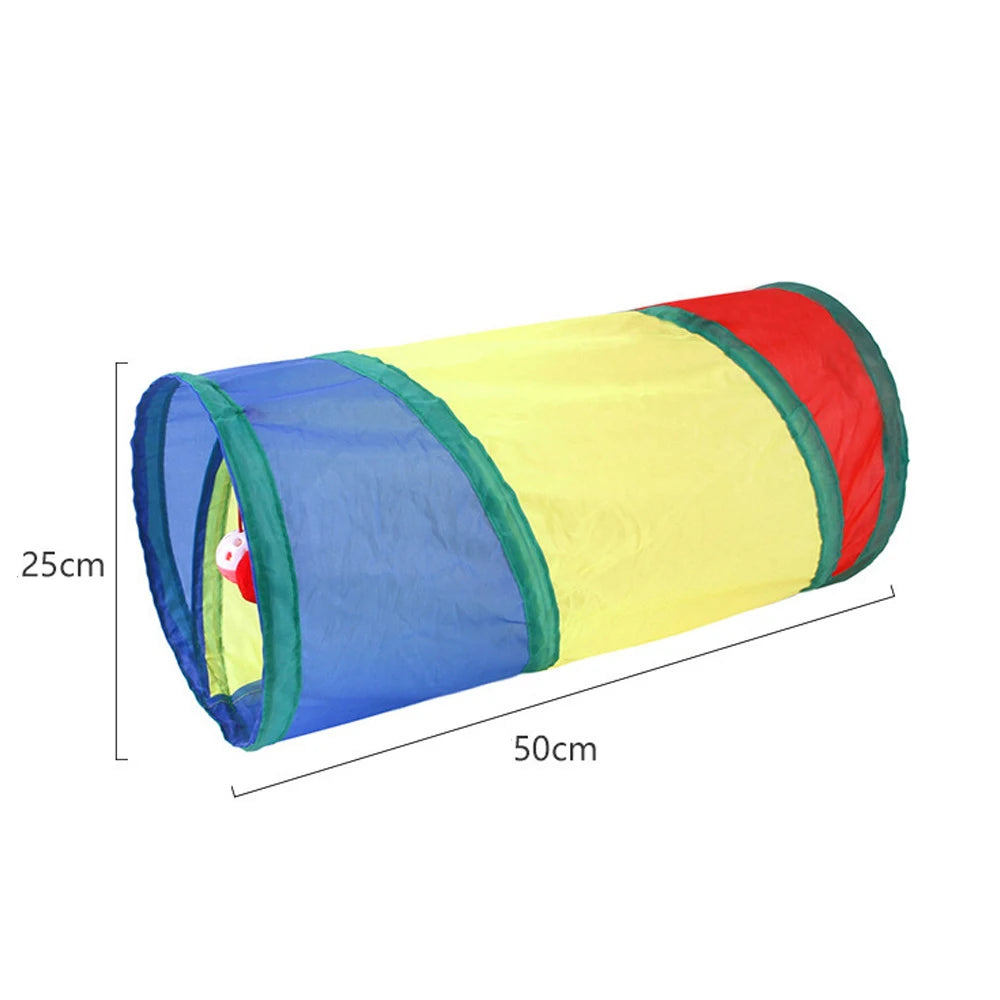 Cat Tunnel Pet Tube Collapsible Play Toy Indoor Outdoor Kitty Puppy Toys for Puzzle Exercising Hiding Training